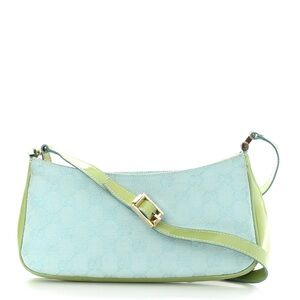 Vintage Gucci monogram bag aqua/mint green